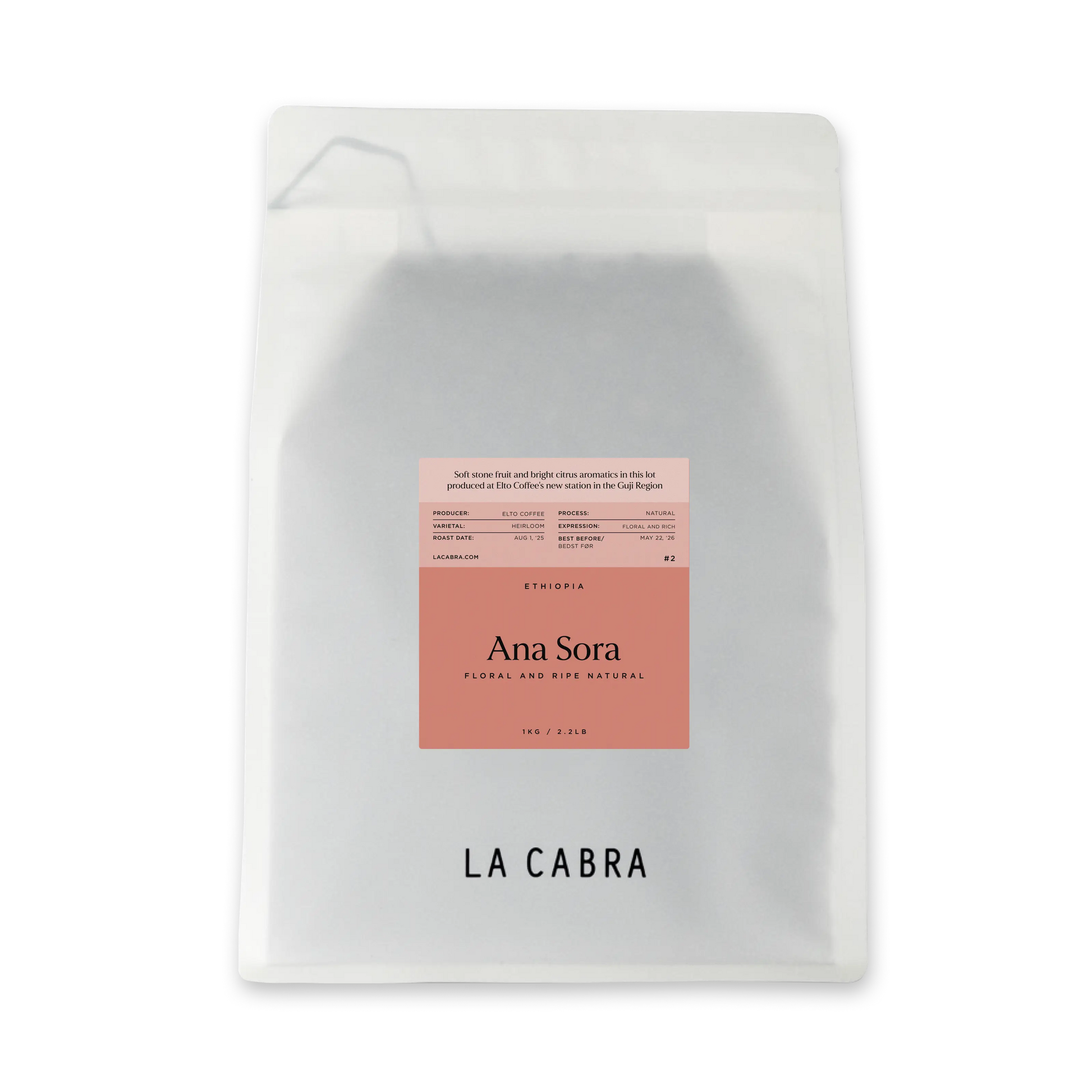 Ana Sora 1kg Whole bean coffee La Cabra