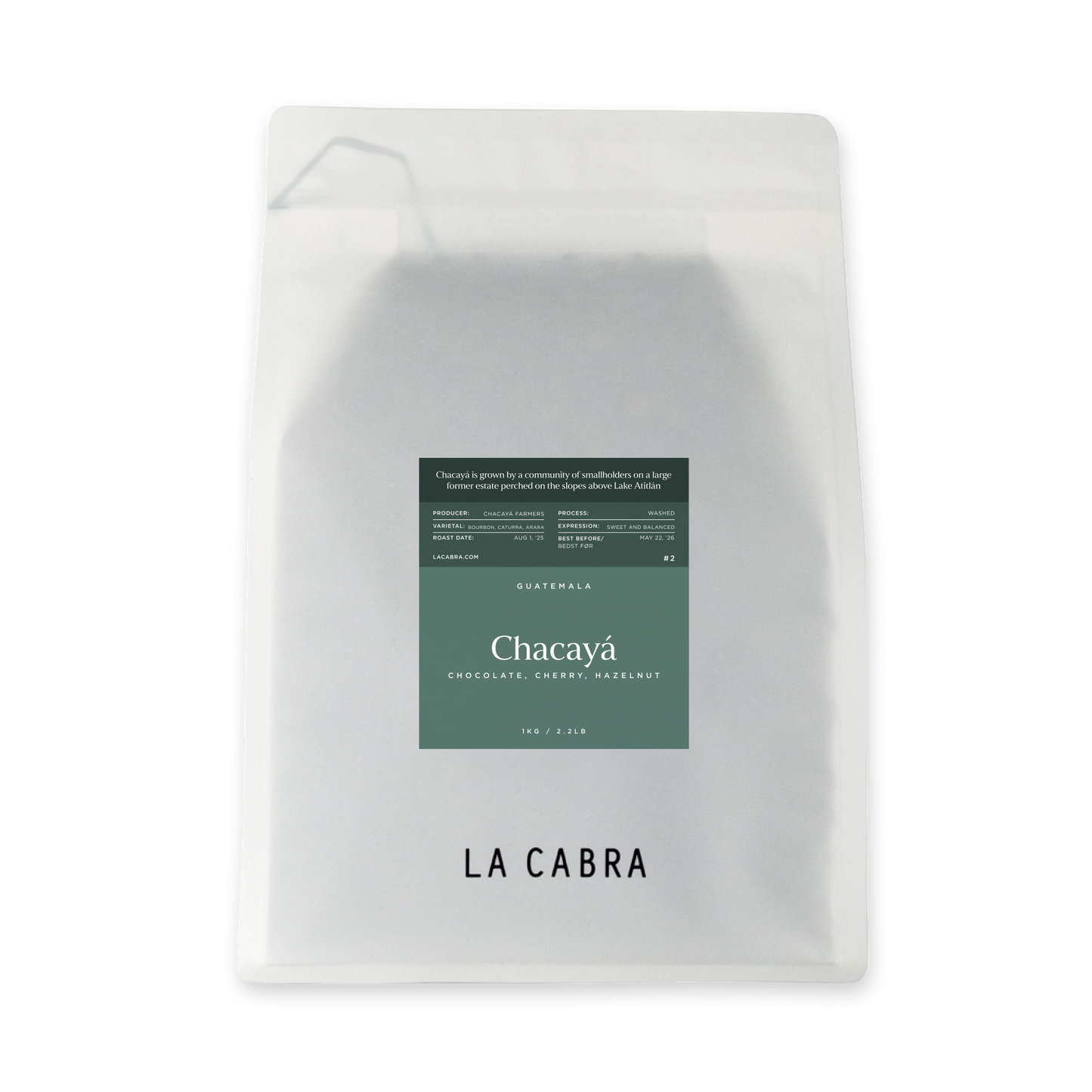 Chacaya 1kg Whole bean coffee La Cabra