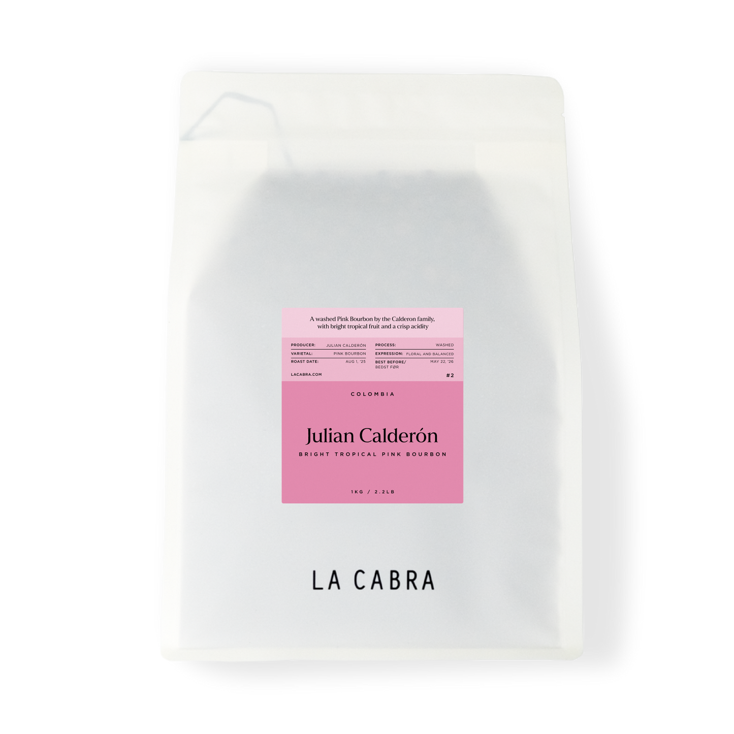 Julian Calderón Pink Bourbon La Cabra Coffee Bag 1kg
