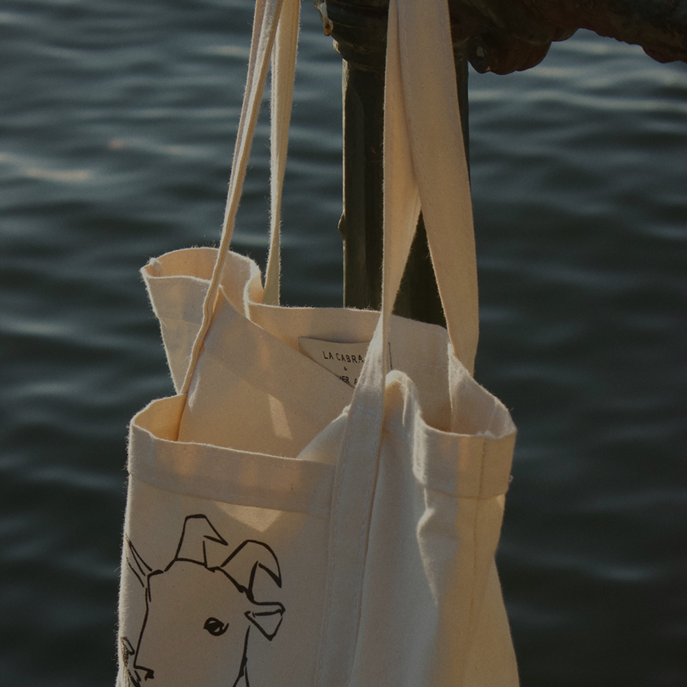 La Cabra Tote Bag Hanging