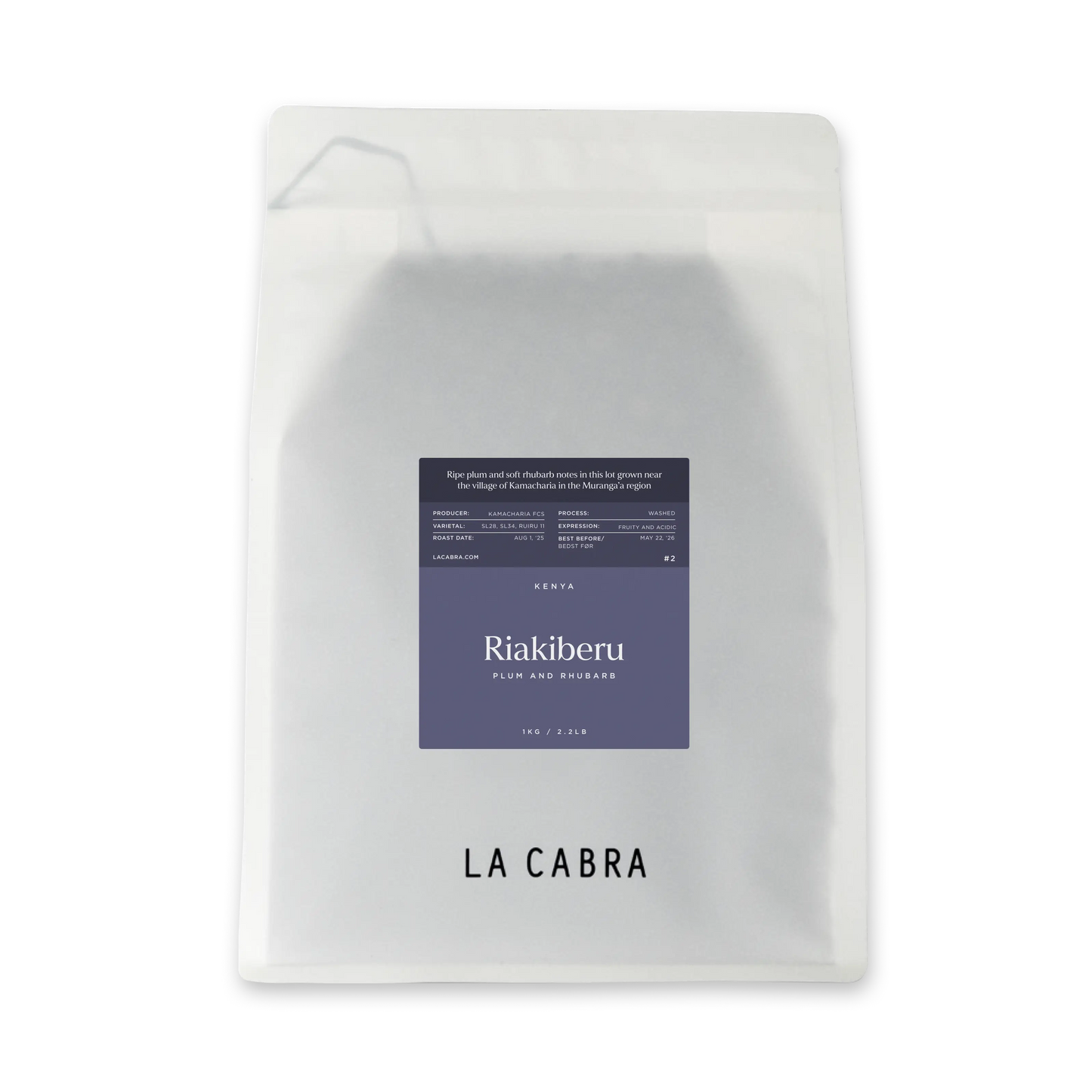 Riakiberu 1kg Whole bean coffee La Cabra
