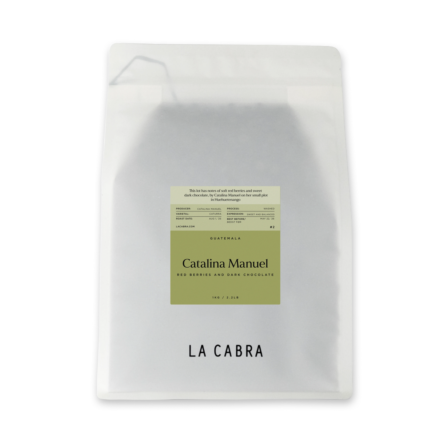 Catalina Manuel 1kg Coffee Whole bean La Cabra