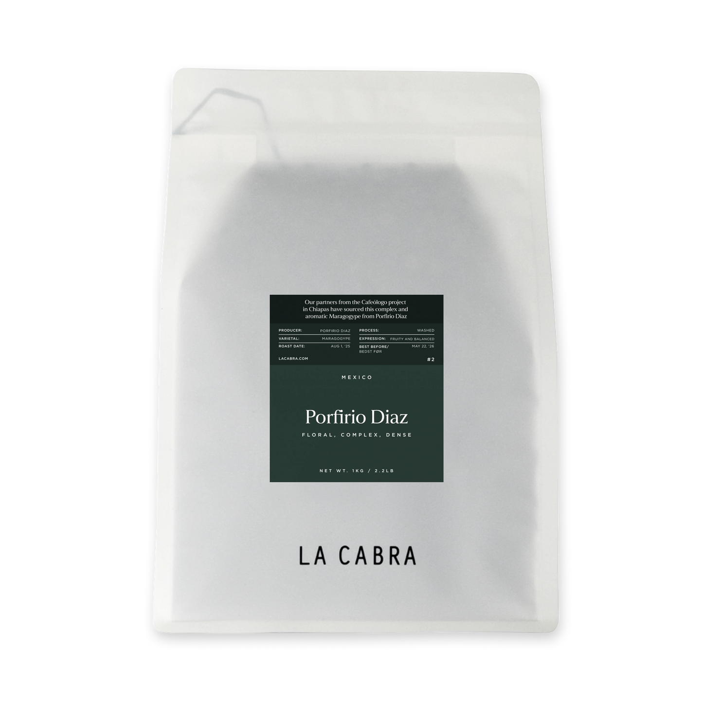 Porfirio Diaz La Cabra Coffee Bag 1kg