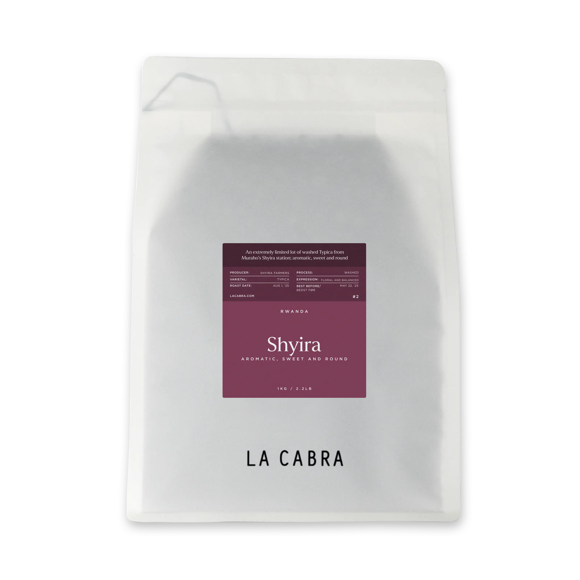 Shyira Typica 1kg Whole bean coffee La Cabra
